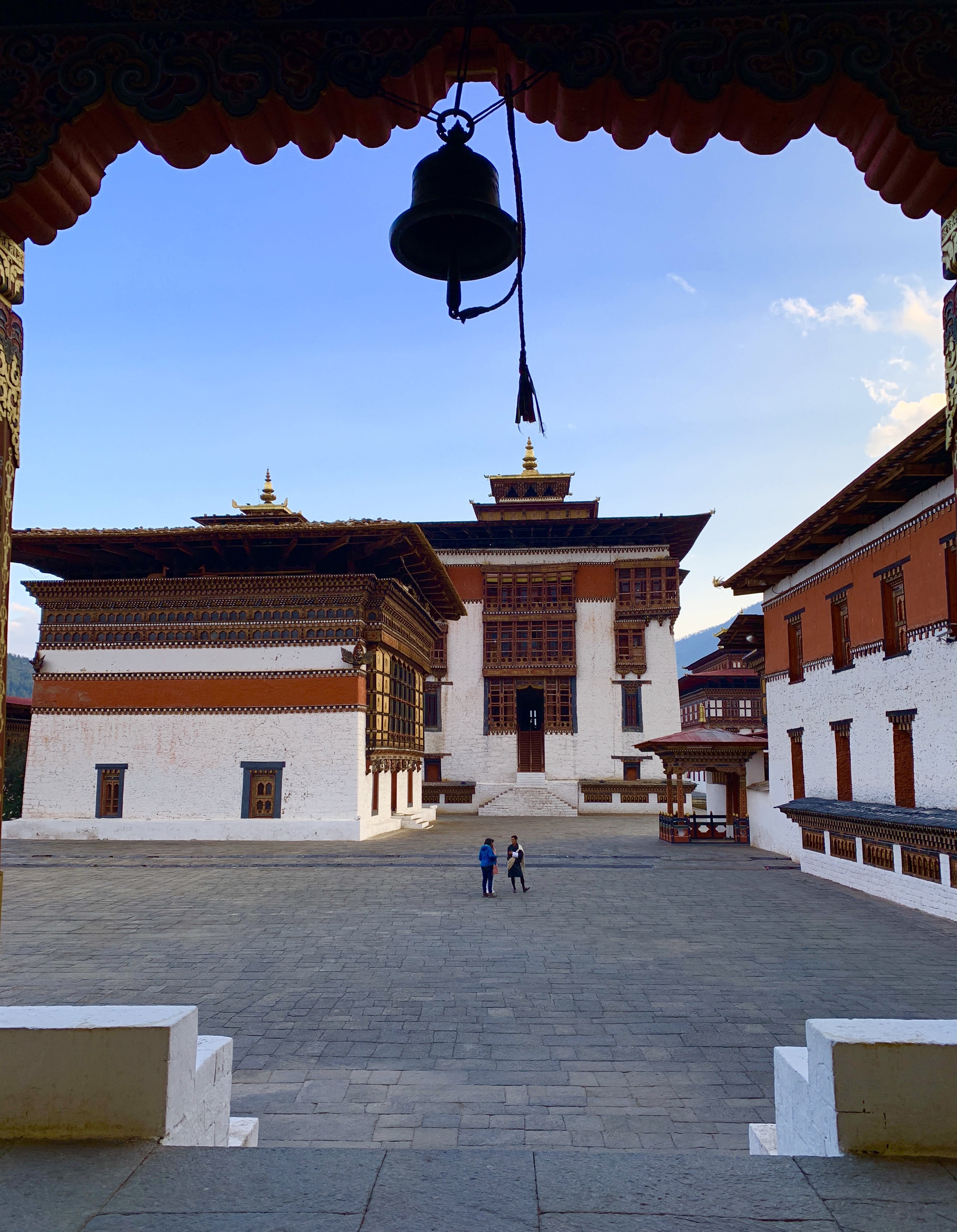 Bhutan monastery courtyard