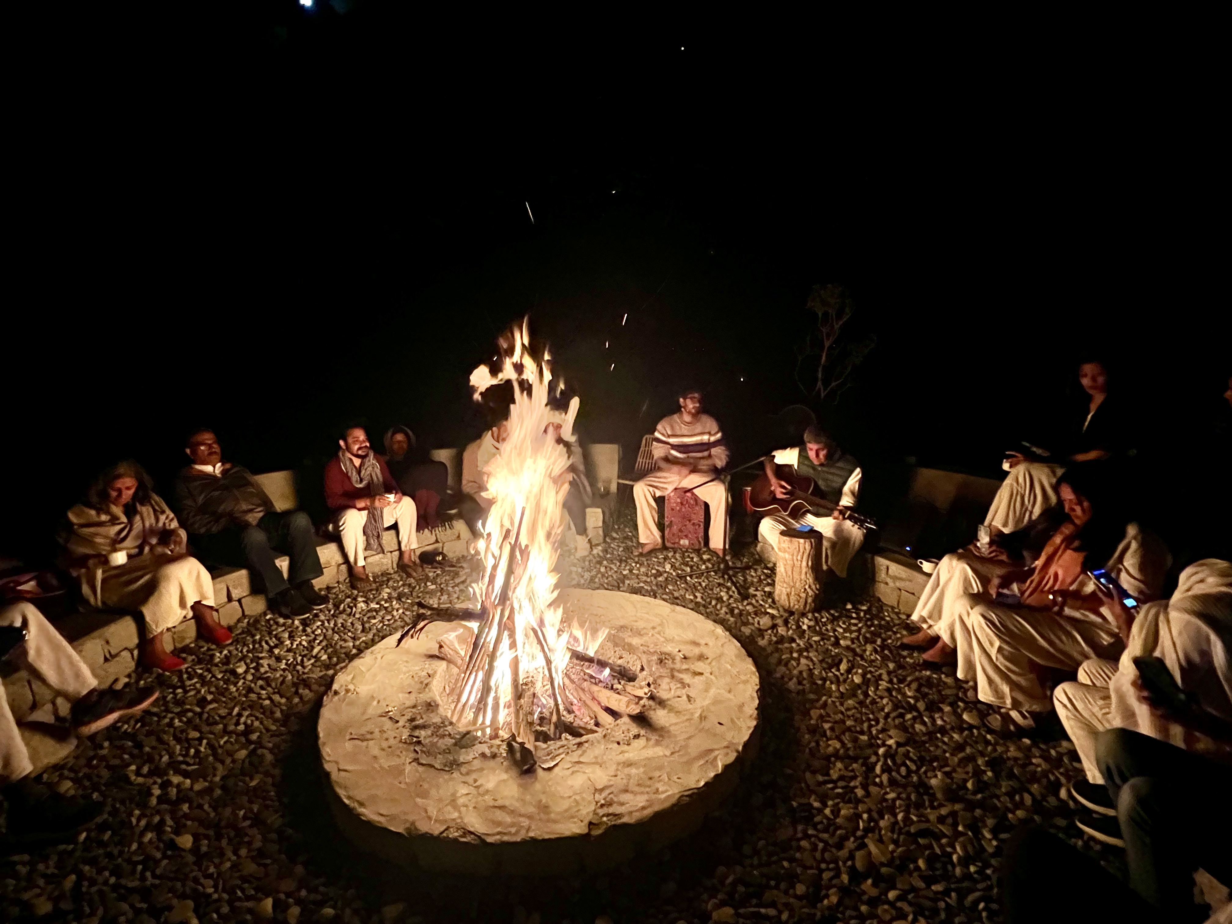 Campfire and music